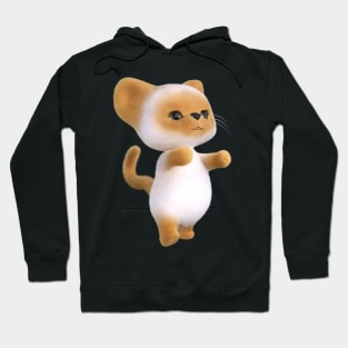 3D rendering of an flame Siamese Kitten Hoodie